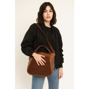 Errelleventidue Leather Large Hobo Purse Crossbody Slouchy Streetwear Bag Italy